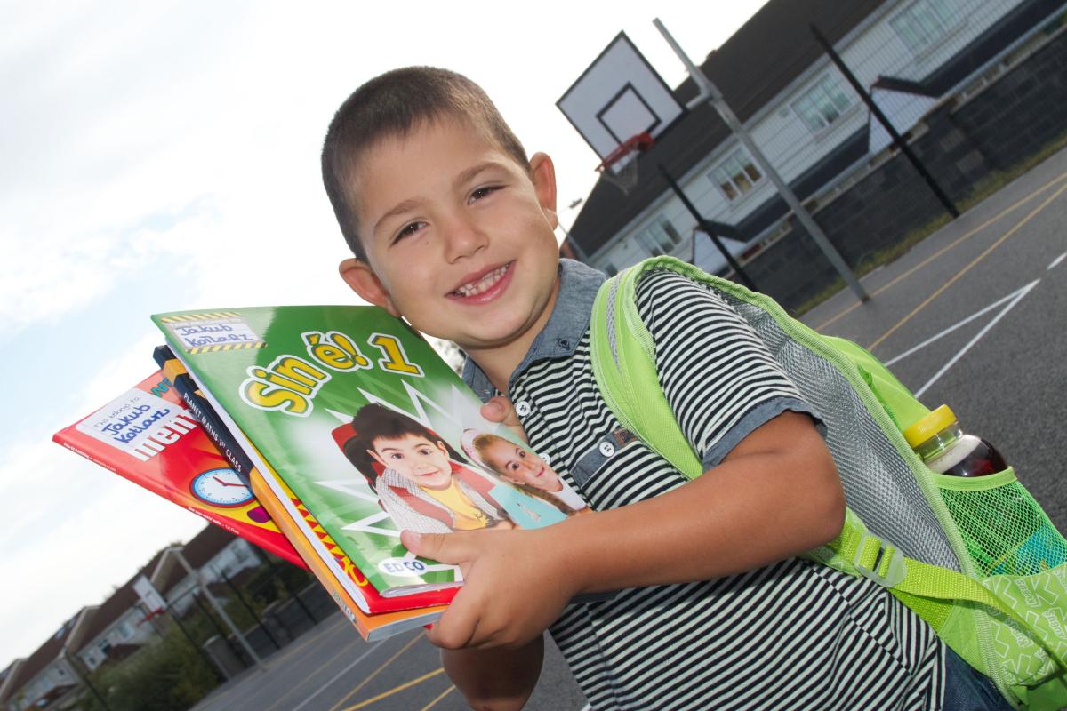 Jakub on his first day back in Holywell ETNS