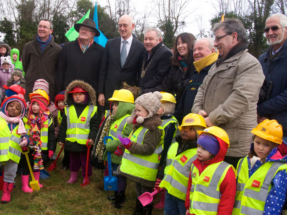 Sod-turning ceremony in Navan ETNS